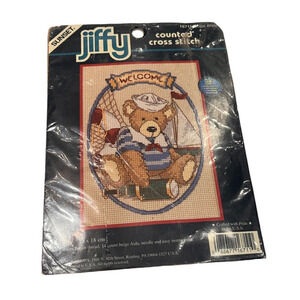 Jiffy Counted Cross Stitch 16711 "Ships Ahoy" 5x7 Vintage 2000 Made in USA- READ